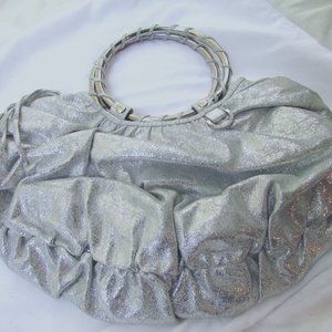 BABEED Silver kindey shape satchel